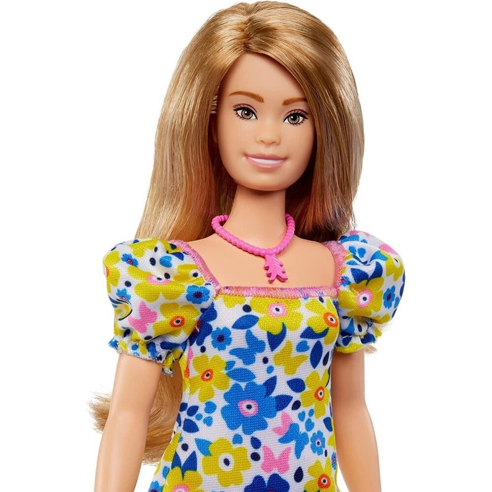 Barbie Fashionistas Doll #208  Barbie Doll with Down Syndrome Wearing Floral Dre - Picture 3 of 8